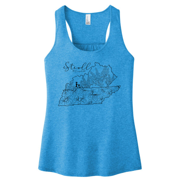 Women's V.I.T. Racerback Tank- Floral blk Thumbnail