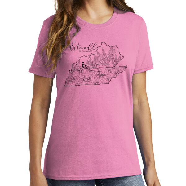 Women's Core Cotton Tee- Floral blk Thumbnail