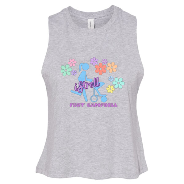 iStroll Flowers-Racerback Cropped Tank BC6682 Thumbnail